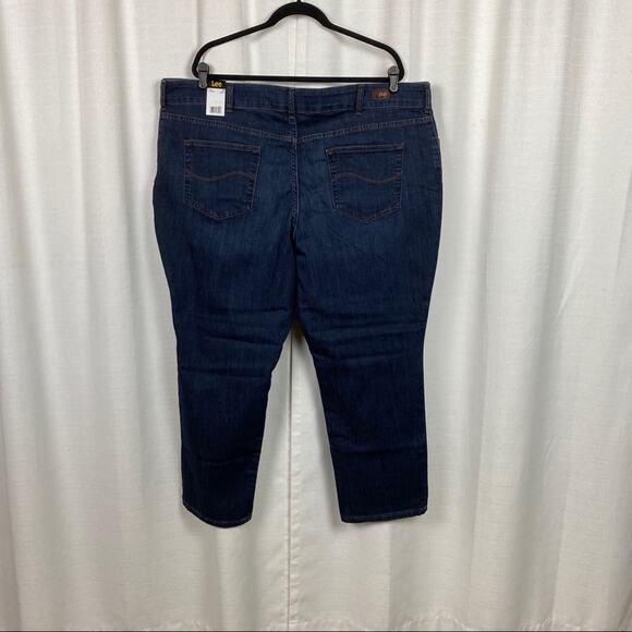 Lee Relaxed Fit Straight Leg Mid Rise Jeans Sz.24W Petite NWT - Picture 7 of 11